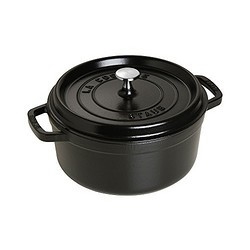 STAUB 圆形铸铁炖锅 24cm 黑色 图1