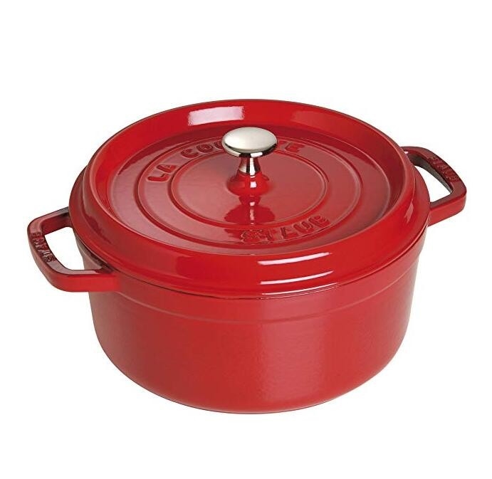 STAUB 圆形铸铁炖锅 24cm/3.8L 樱桃红 图1
