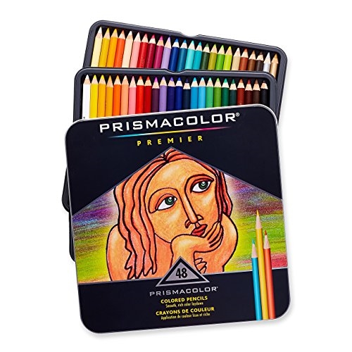 PRISMACOLOR 3598T 48色铁盒装优质软芯彩色铅笔 图1