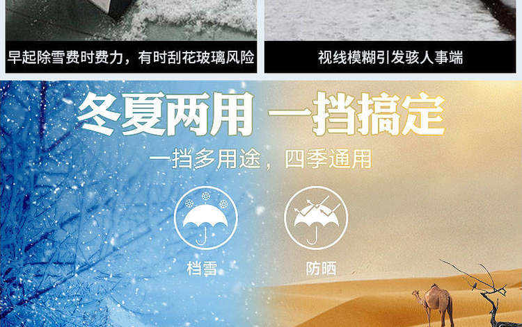 通用型半罩车衣 遮光防冻 图2