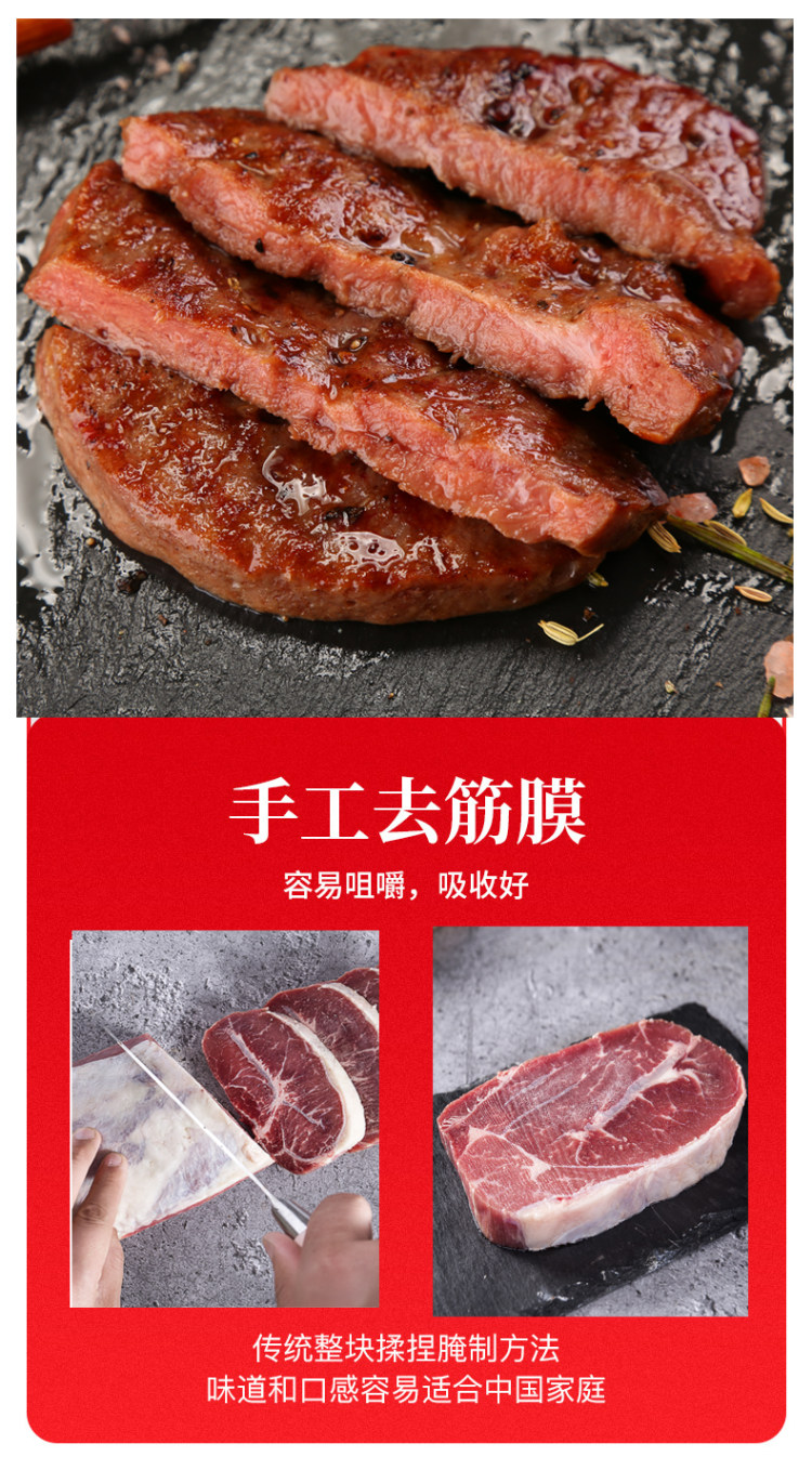 菲力黑椒进口牛排10片 图2
