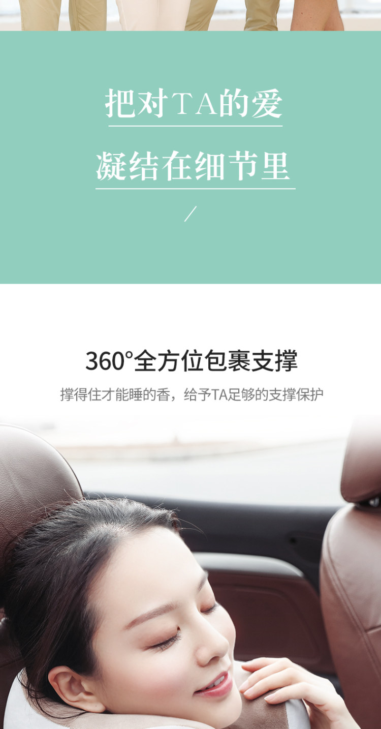 多功能记忆U型肩颈按摩枕 图3