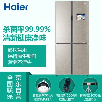 限地区、历史低价： Haier 海尔 BCD-550WDIDU1 十字对开门冰洗 550升 图2