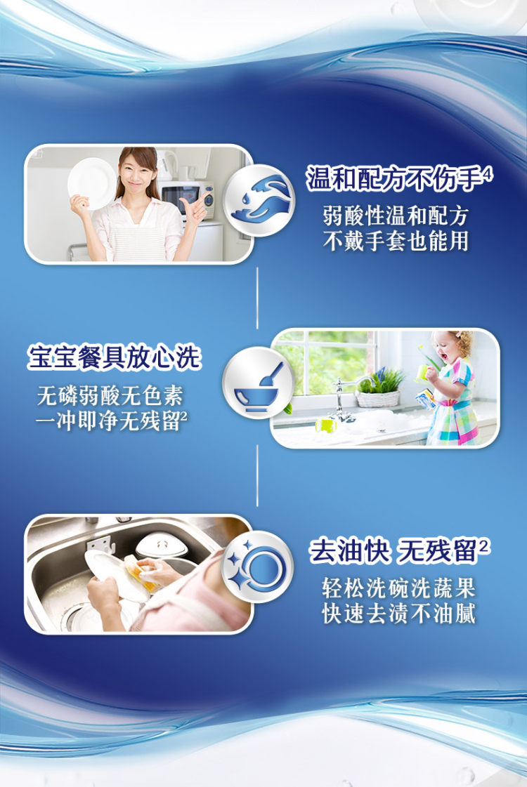 联合利华 奥妙 洗洁精1.1KG*2瓶 可直接清洗蔬果 图5