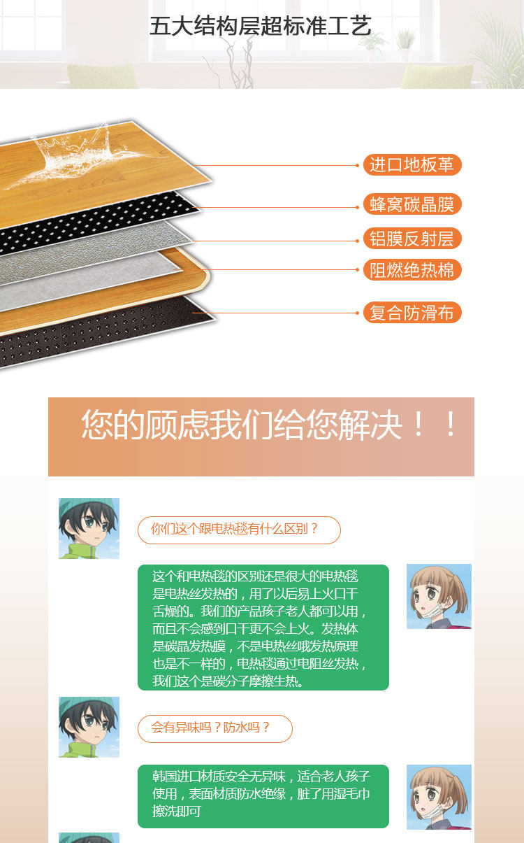 宽顺 进口碳晶地暖垫 图5