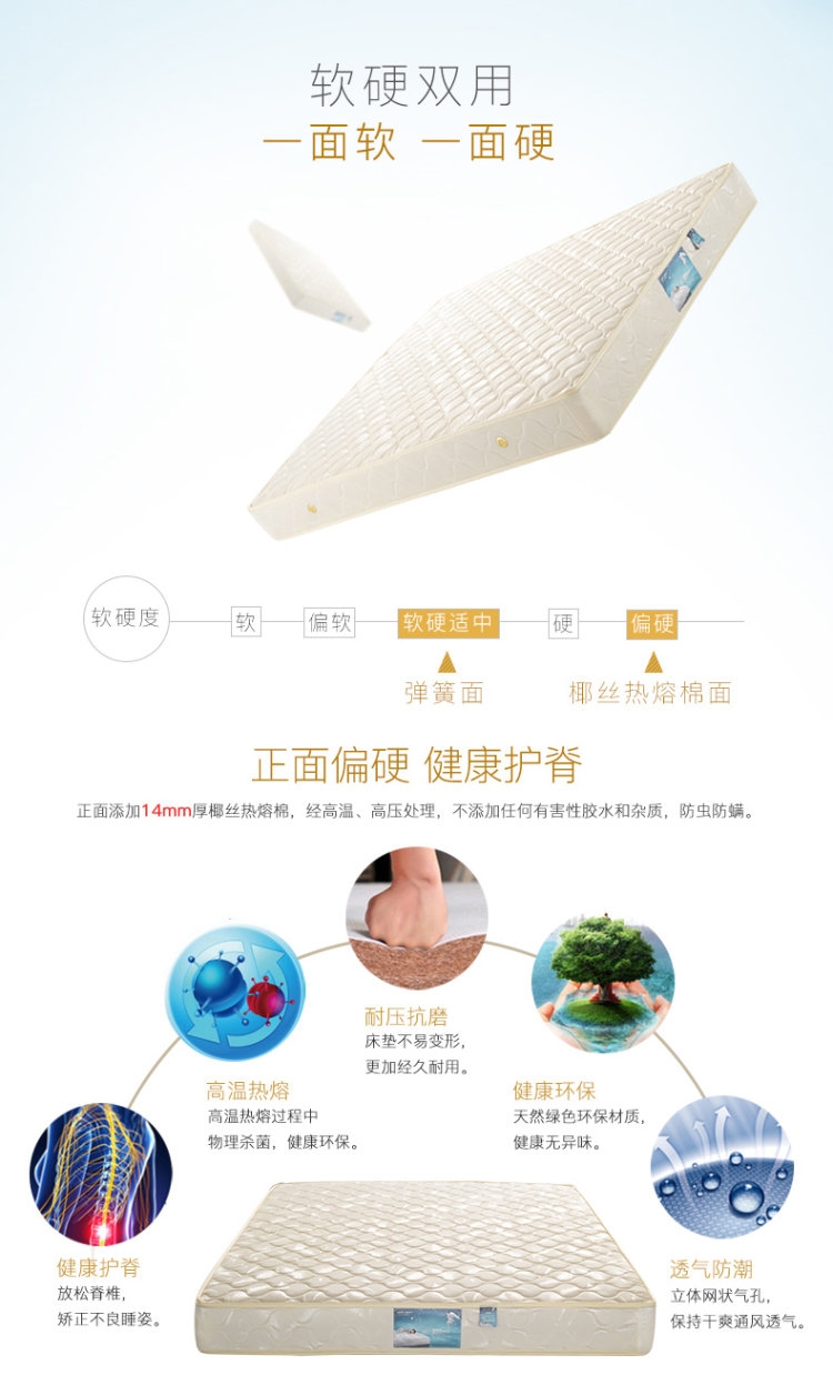 全友 现代简约风 卧室家具套装 双人床+床头柜*2+床垫+四门衣柜 1.5/1.8m*2m 图9