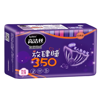 kotex 高洁丝 夜用卫生巾放肆睡 350mm 5片 *3件 图2