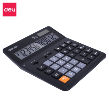 deli 得力 1675 双电源桌面计算器 黑色 *5件 图2