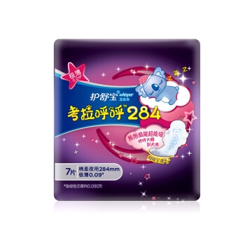 whisper 护舒宝 超薄日用 考拉呼呼卫生巾 284mm *7 *5件 图1