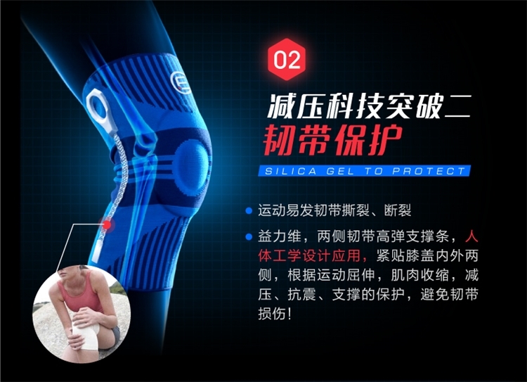 美国FDA认证 益力维 远红外减震护膝 运动护具 图4