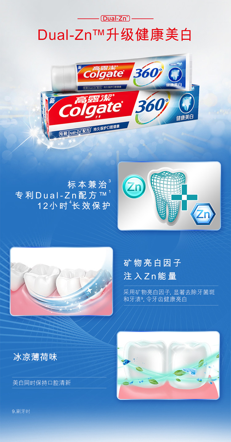 高露洁 360卓效护龈牙膏家庭装 6只 图1