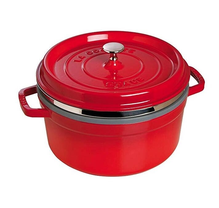 Staub 圆形搪瓷铸铁锅 26cm（带蒸屉） 图1