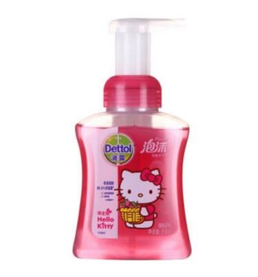 Dettol 滴露 Hello Kitty版 泡沫抑菌洗手液 樱桃芬芳 250ml *3件 图1