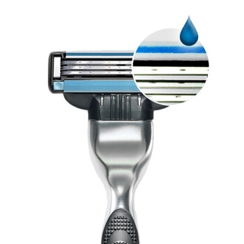 Gillette 吉列 锋速3经典剃须刀(1刀架1刀头+3刀头)+水润剃须啫喱70g*2 图5