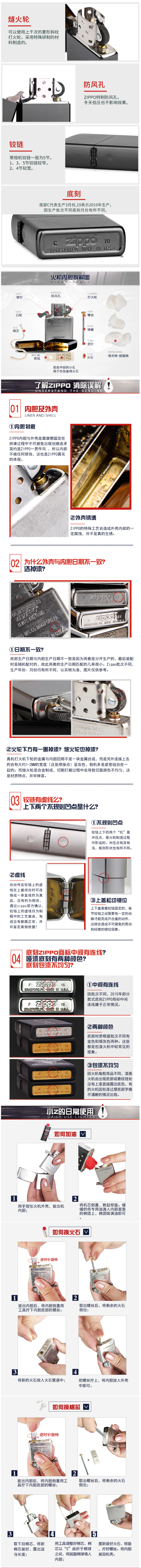 美国原机进口 Zippo 蓝/黑耀冰 16孔防风磨砂打火机 图2