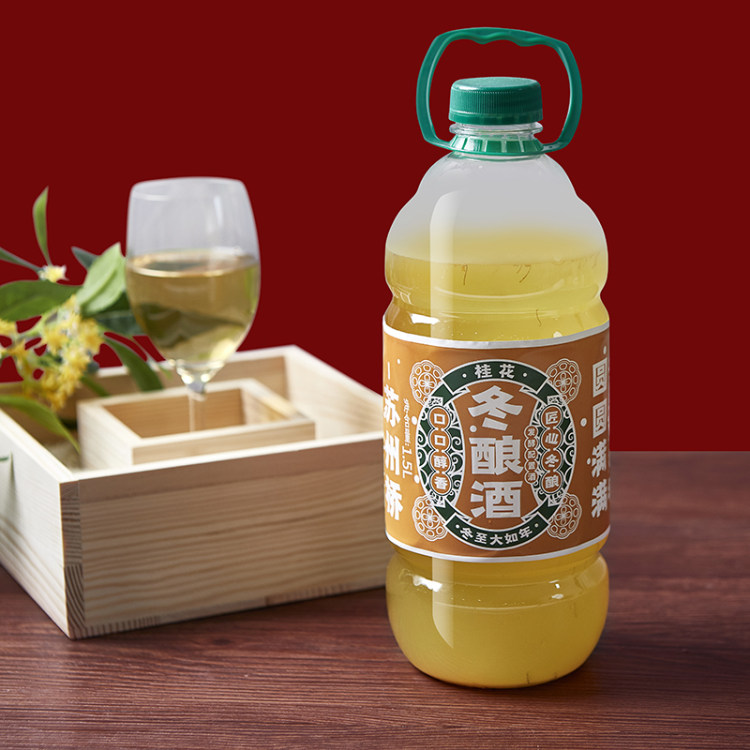 苏州桥 姑苏传统经典桂花冬酿米酒 1.5L 图1