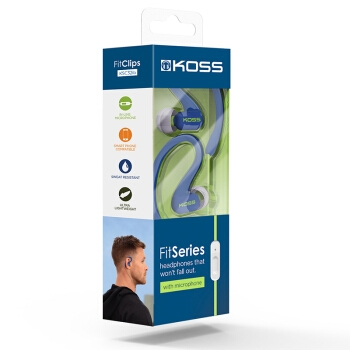 KOSS 高斯 KSC32iB 耳挂式运动耳机 蓝色 图5