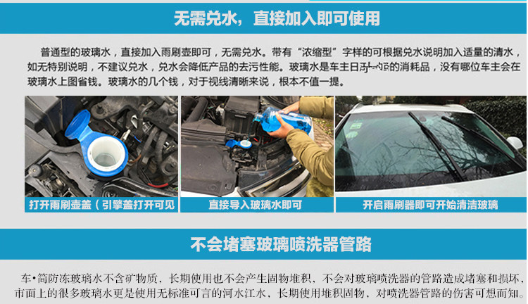 汽车冬季防冻玻璃水 -25° 1.6L*3瓶 图6