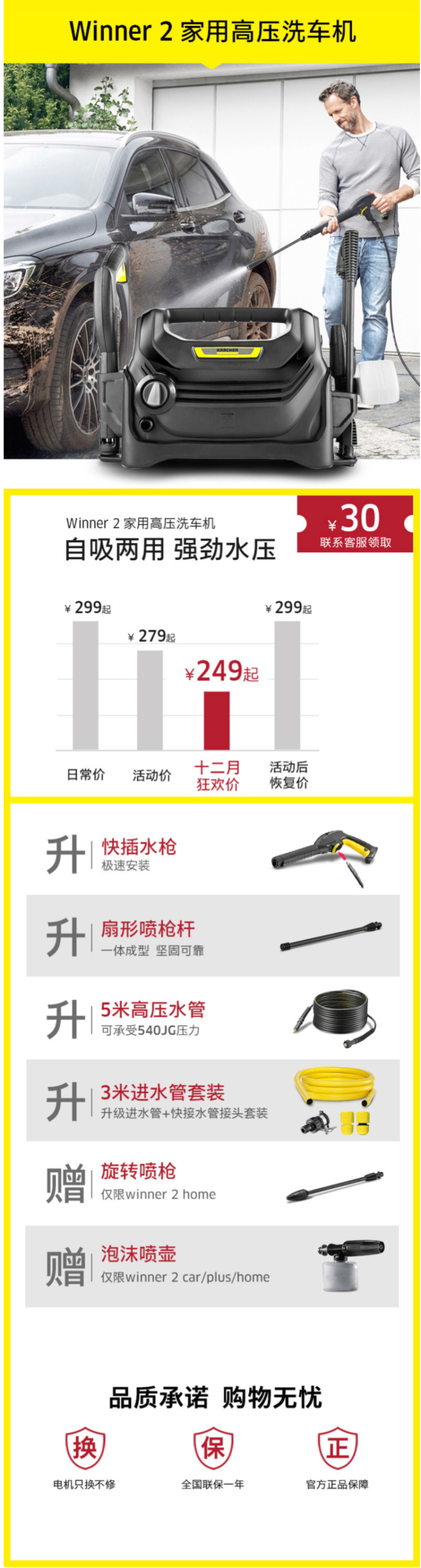给故宫洗过澡 德国 Karcher 凯驰 便携洗车机 图7