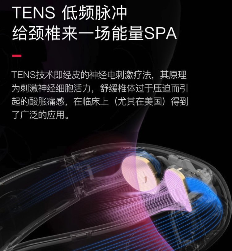 首席设计师款 美国西屋 U100 智能颈椎按摩仪 图6