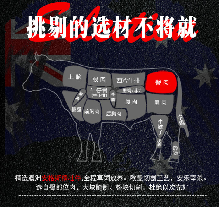 澳洲进口 北京奥运会合作伙伴 恒都 黑椒牛排 130g*10片 图5