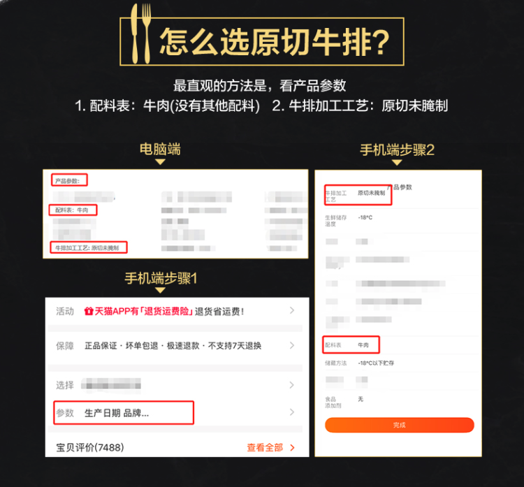 国企下属公司 塔斯蒂 澳洲原切无腌制 牛排组合 10片共1.5kg 图1