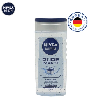 运费券收割机： NIVEA 妮维雅 男士清爽净肤沐浴露 500ml *3件 图2