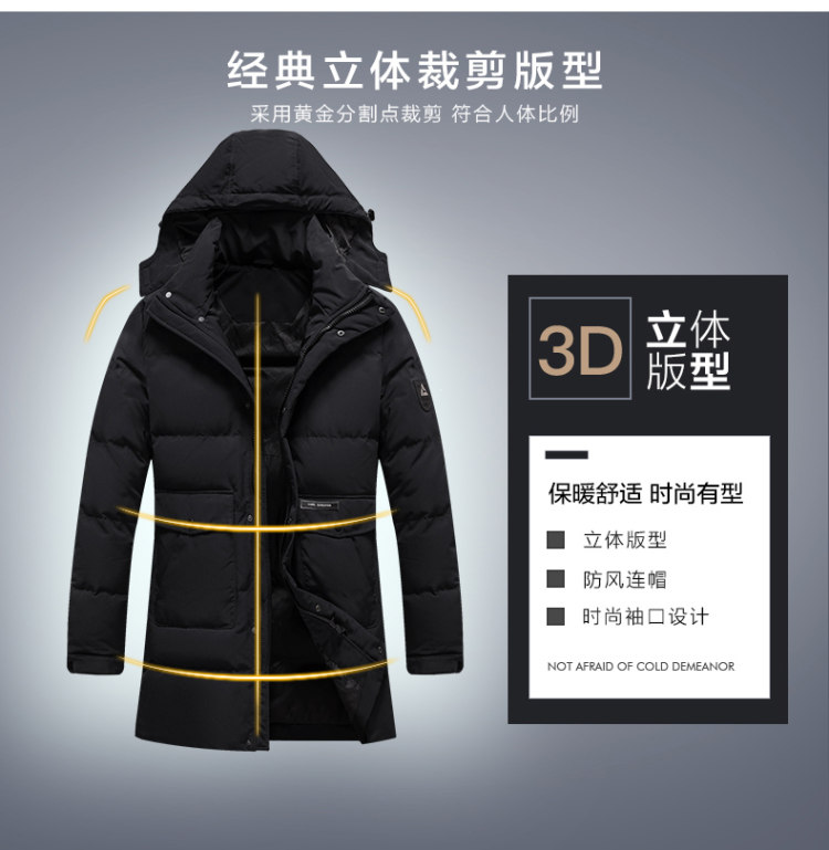 雅鹿 新款中长款加厚棉服 图2