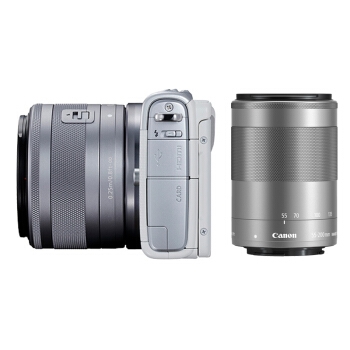 Canon 佳能 EOS M100 双镜头无反套机（15-45mm+55-200mm）白色 图5