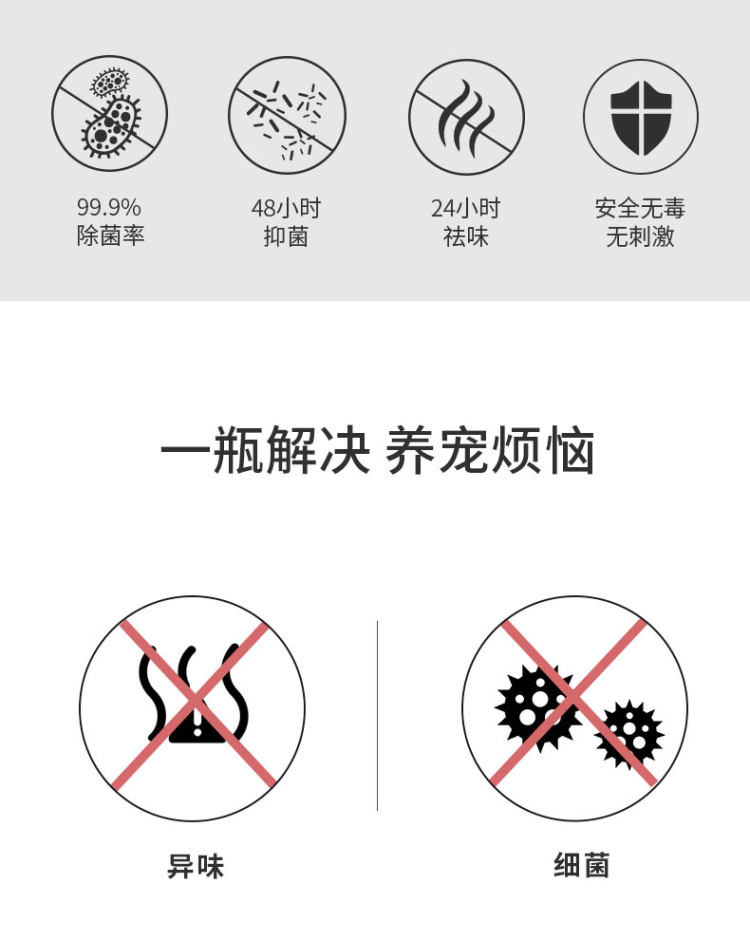 立白 倔强尾巴 宠物消毒液 室内去味杀菌 图2