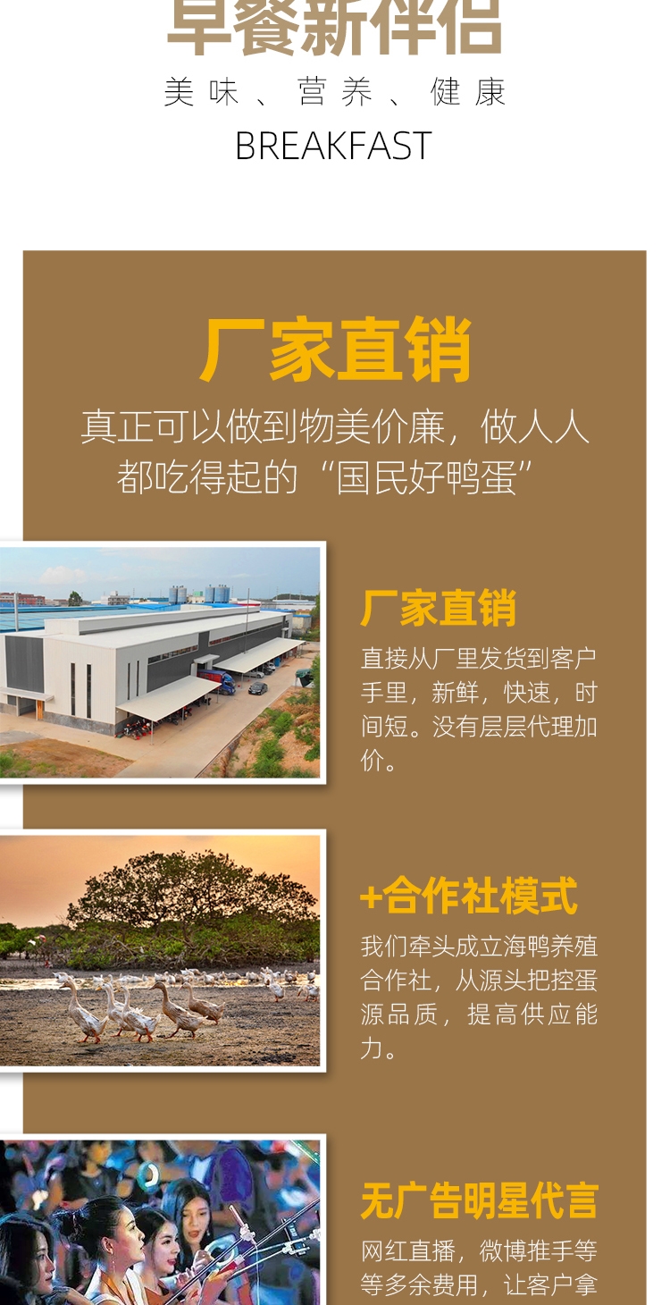 海洋无限 广西北部湾红树林咸鸭蛋 大蛋60-70g*20枚 图7