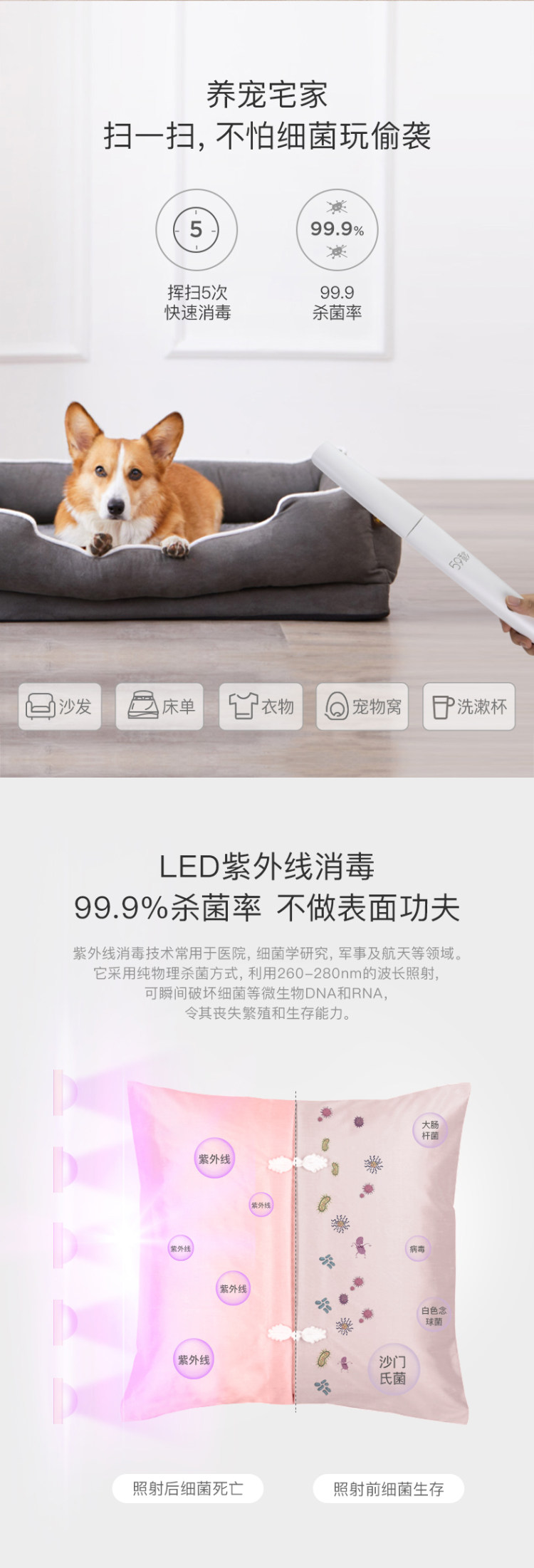 LED紫外线消毒棒 99.9%杀菌 图4