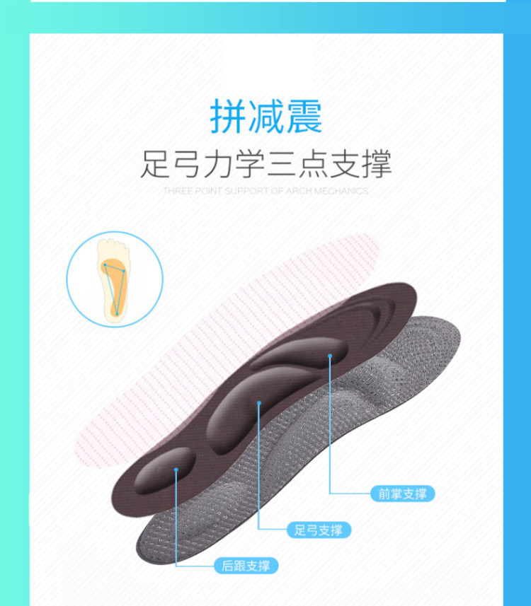 4D按摩减震鞋垫 2双 图4