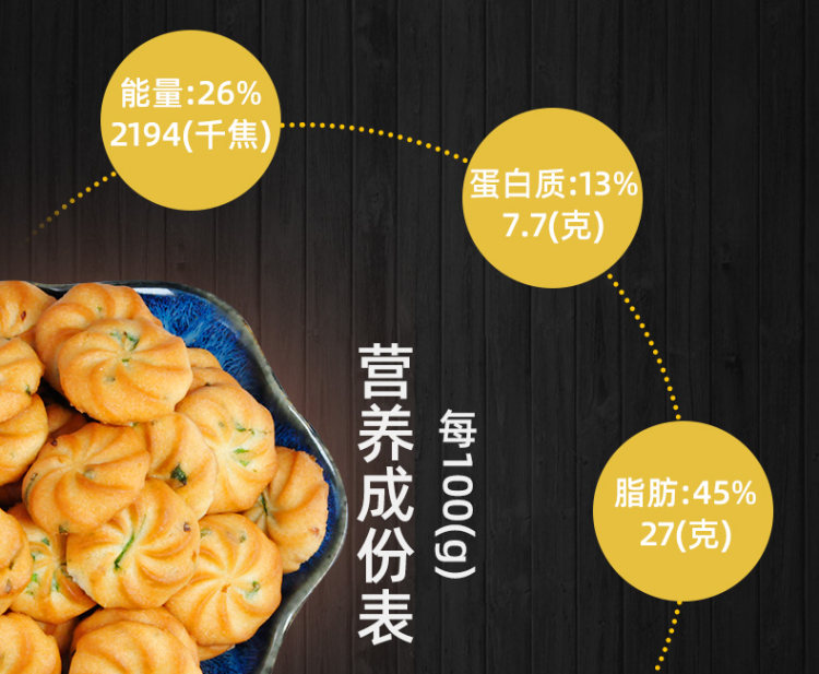 香葱曲奇 整箱批咸味饼干 2斤 图7