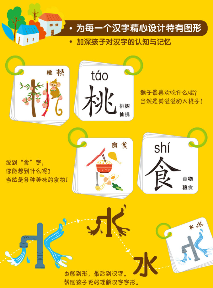 乐乐趣 300张象形早教识字卡 图4