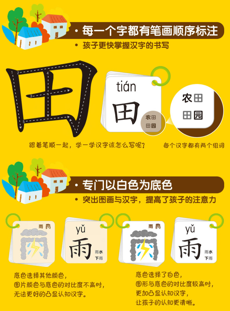 乐乐趣 300张象形早教识字卡 图5