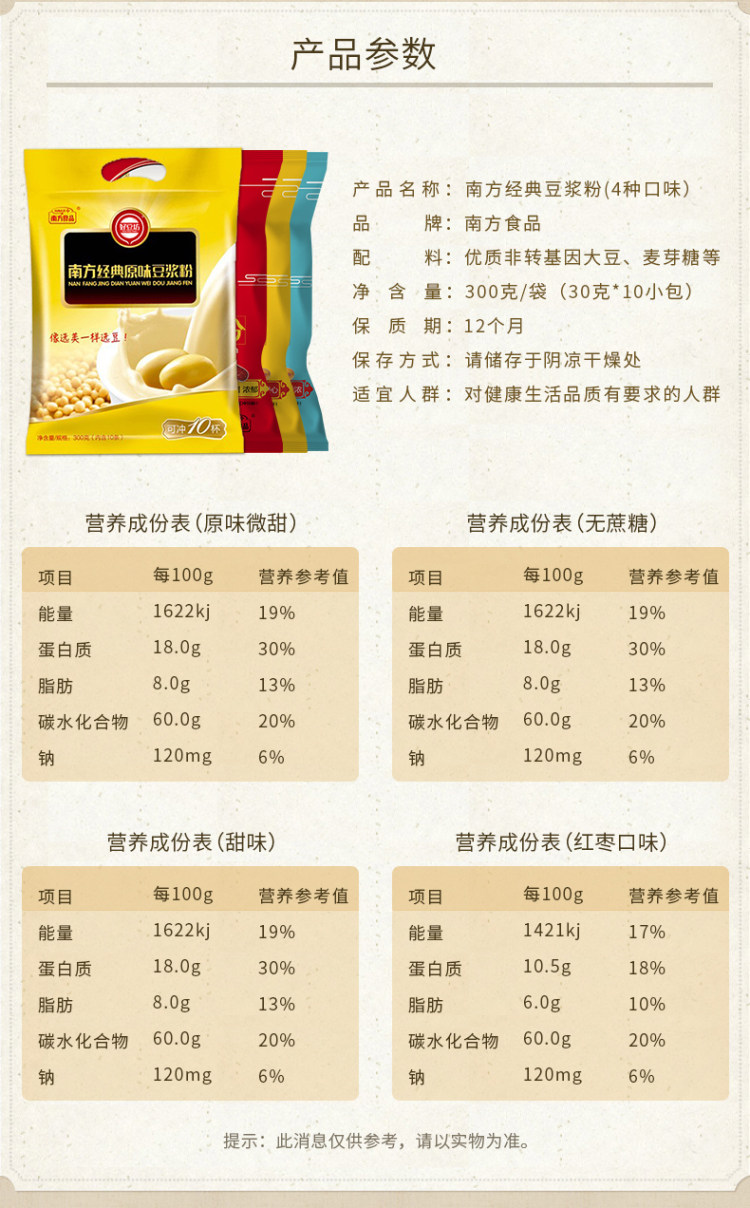 第二件7.9 南方经典原味豆浆300g 图3