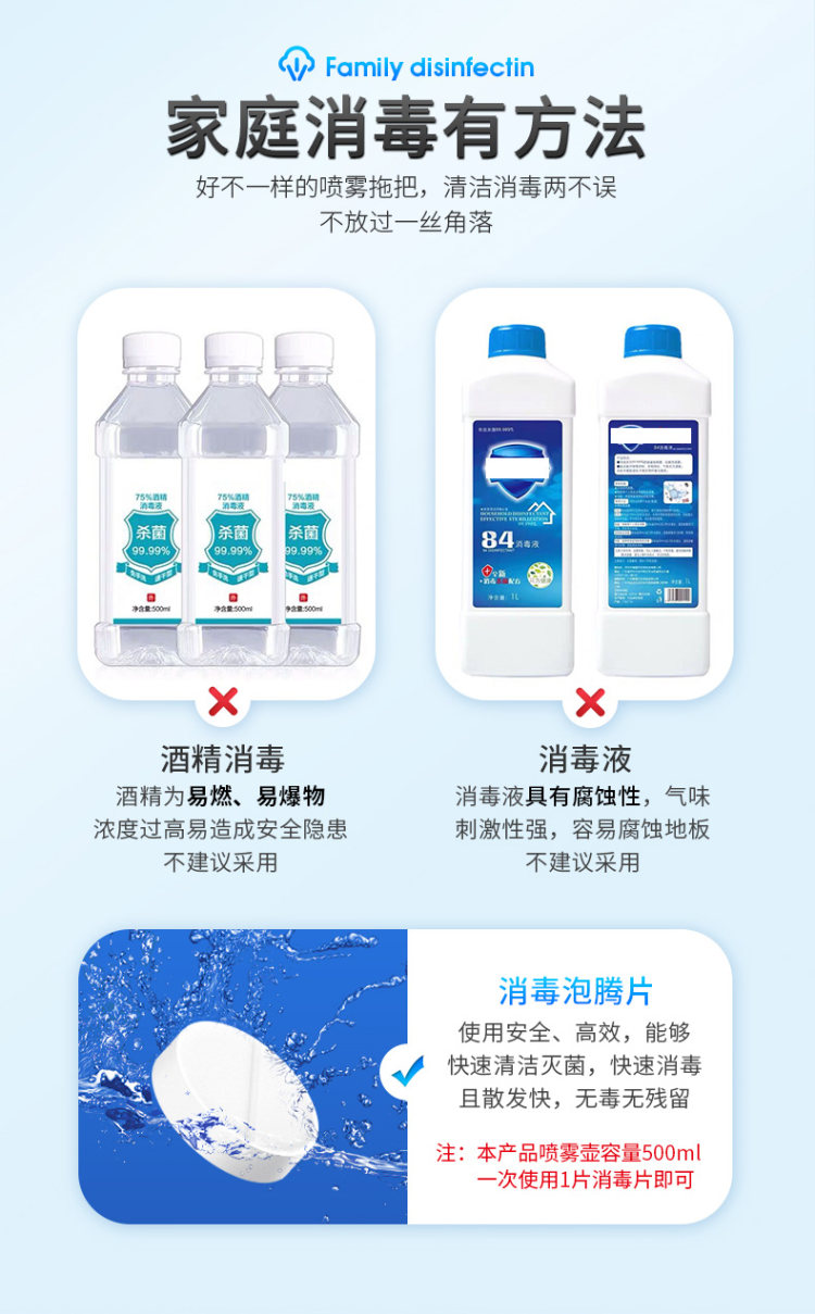 易力 免手洗消毒喷雾拖把 图2