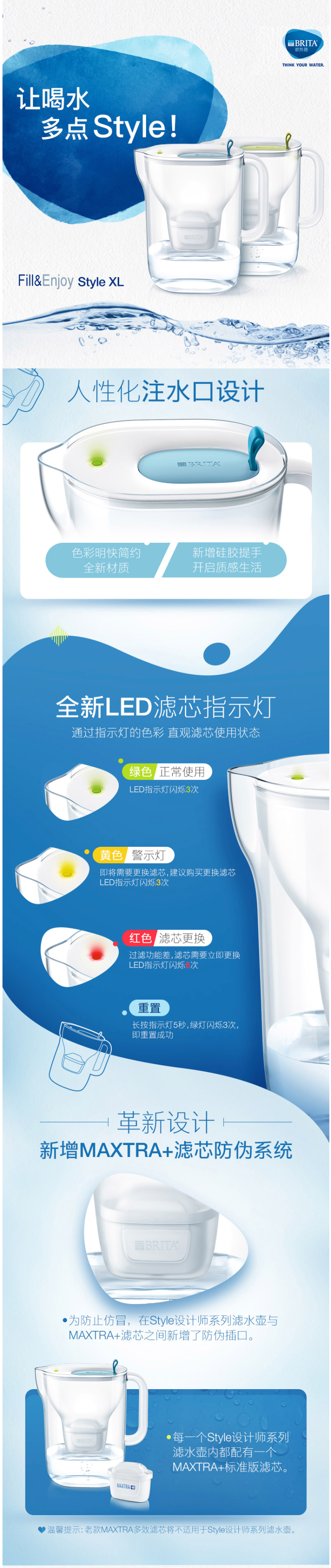 碧然德 Style设计师系列 净水壶 3.5L 图2