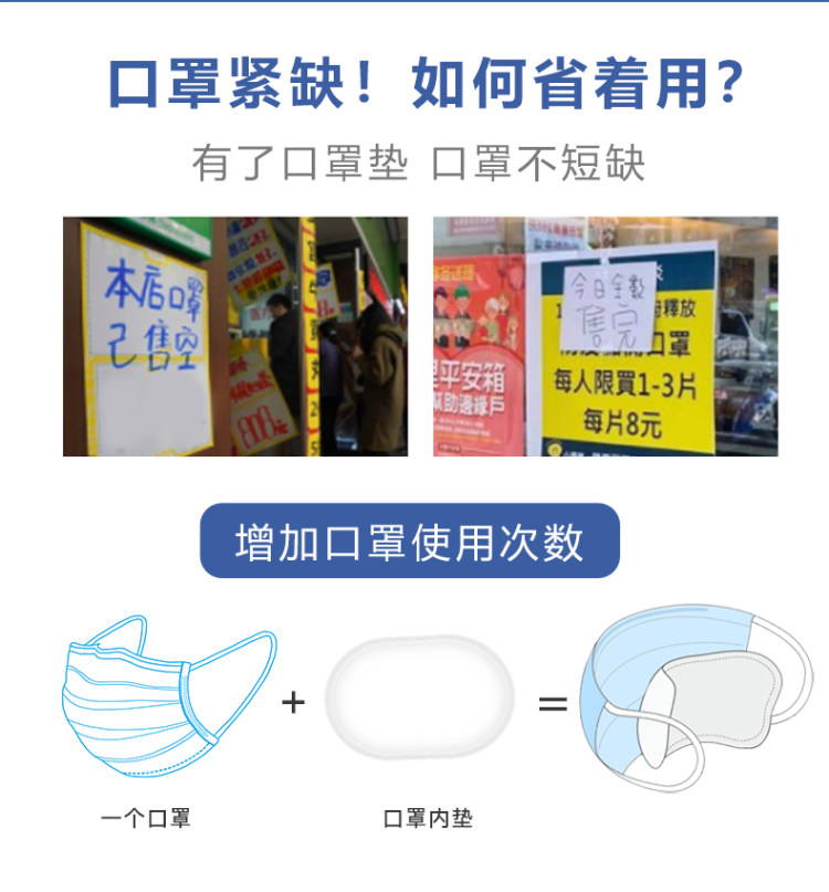 口罩一次性防护垫片50片 现货速发 图2