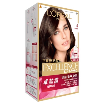 京东PLUS会员: L'OREAL PARIS 巴黎欧莱雅 卓韵霜 护发染发霜 自然棕色 *3件 图1