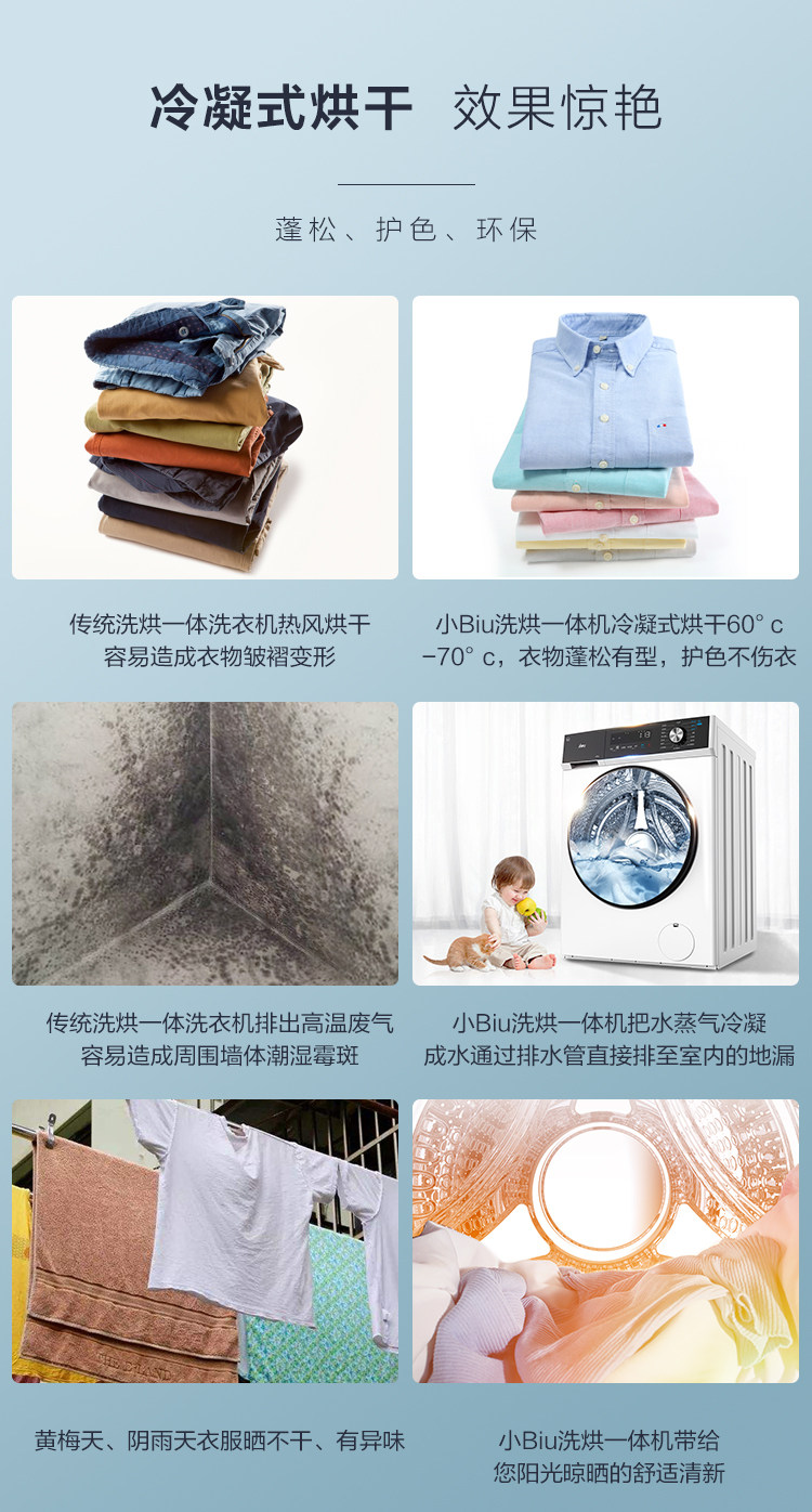 苏宁极物小Biu 洗烘一体 滚筒洗衣机 10公斤 图10