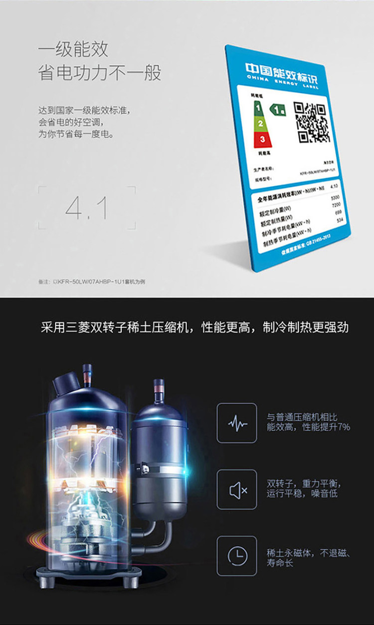 海尔 小超人 3匹 一级变频 立式圆柱空调 图5