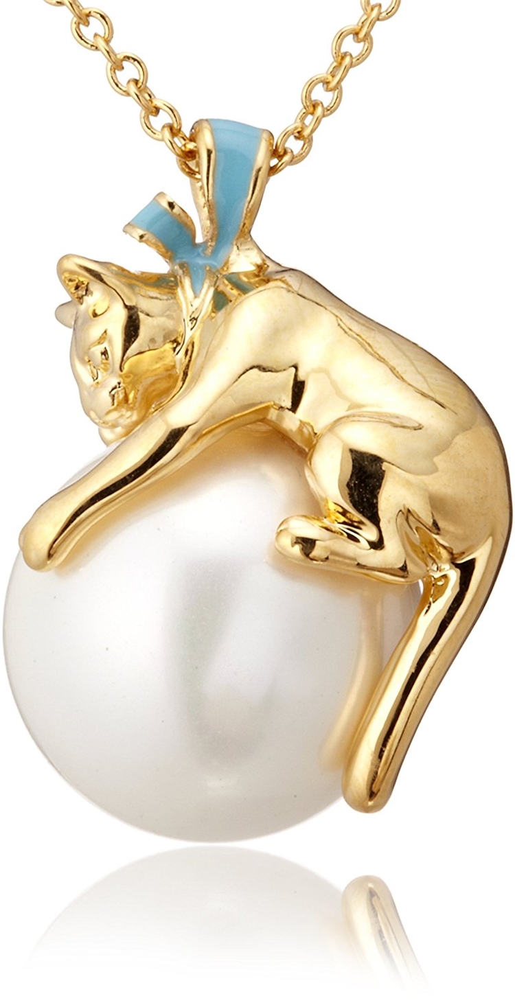 VENDOME BOUTIQUE 女士猫咪珍珠项链 图1