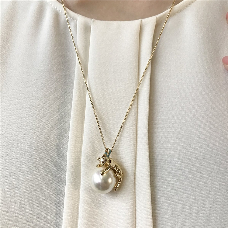 VENDOME BOUTIQUE 女士猫咪珍珠项链 图3