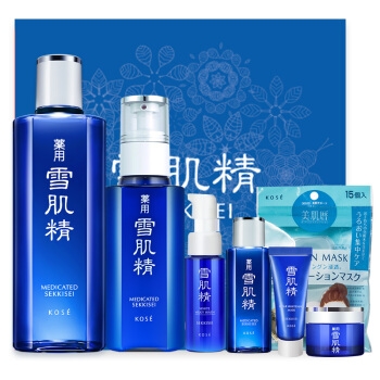 SEKKISEI 雪肌精 黄金水乳雪肌礼盒(水180ml+乳130ml+纸膜15粒+美肤5件套) 图2