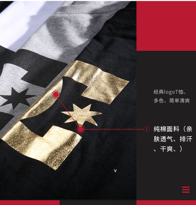 帅炸了 美国潮牌 DC 经典款 男女 圆领T恤 烫金Logo 图9