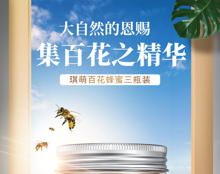 天然百花蜜 300g*3瓶 图1