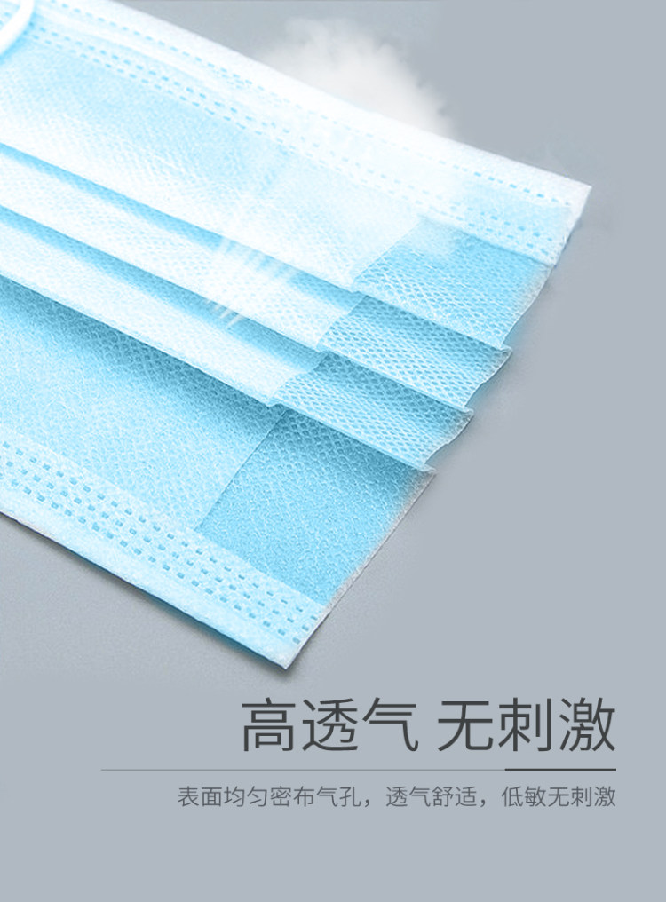 蓝蜻蜓 民用一次性防护口罩 现货速发 一包50支 图5