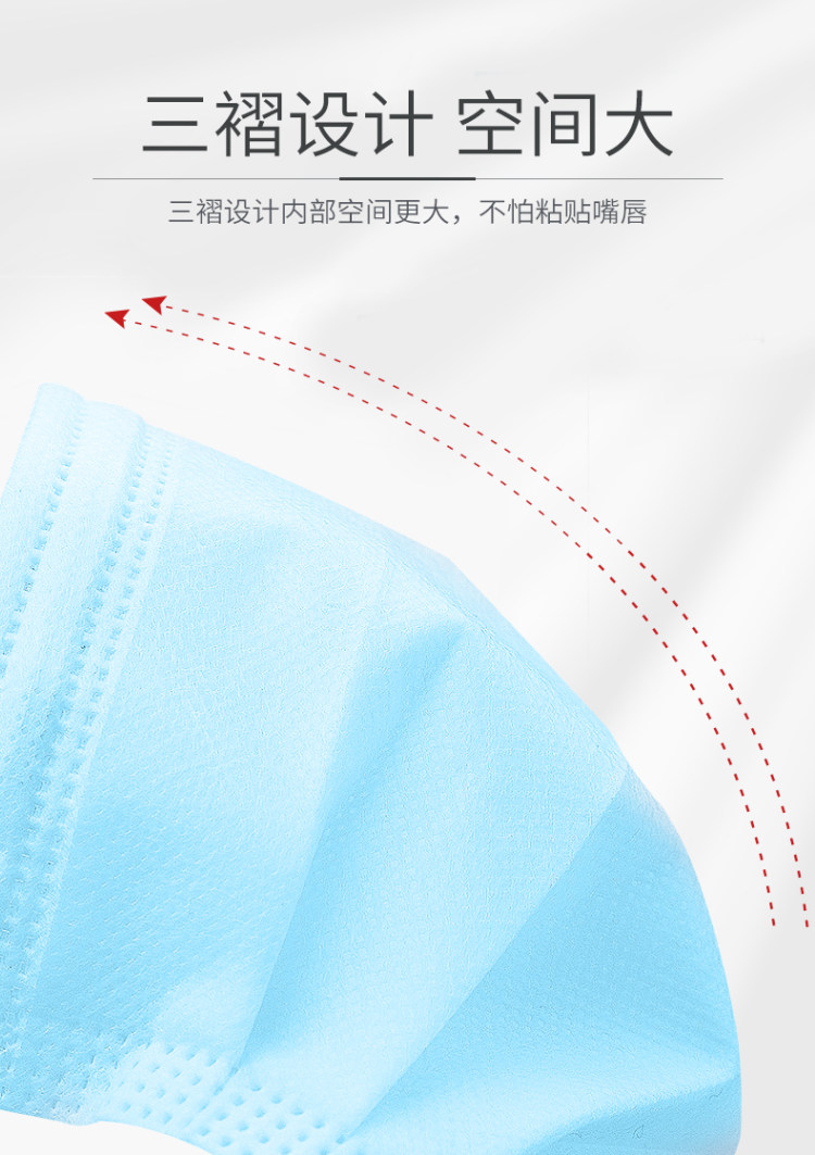 蓝蜻蜓 民用一次性防护口罩 现货速发 一包50支 图6